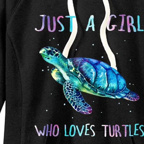 Sea Ocean Just A Girl Who Loves Turtles Women's Fleece Hoodie