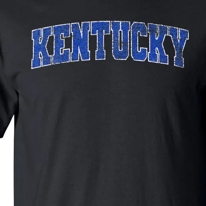 State Of Kentucky Pride Varsity Style Distressed Design Tall T-Shirt