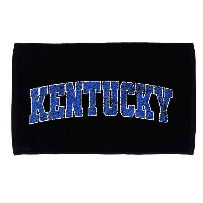 State Of Kentucky Pride Varsity Style Distressed Design Microfiber Hand Towel