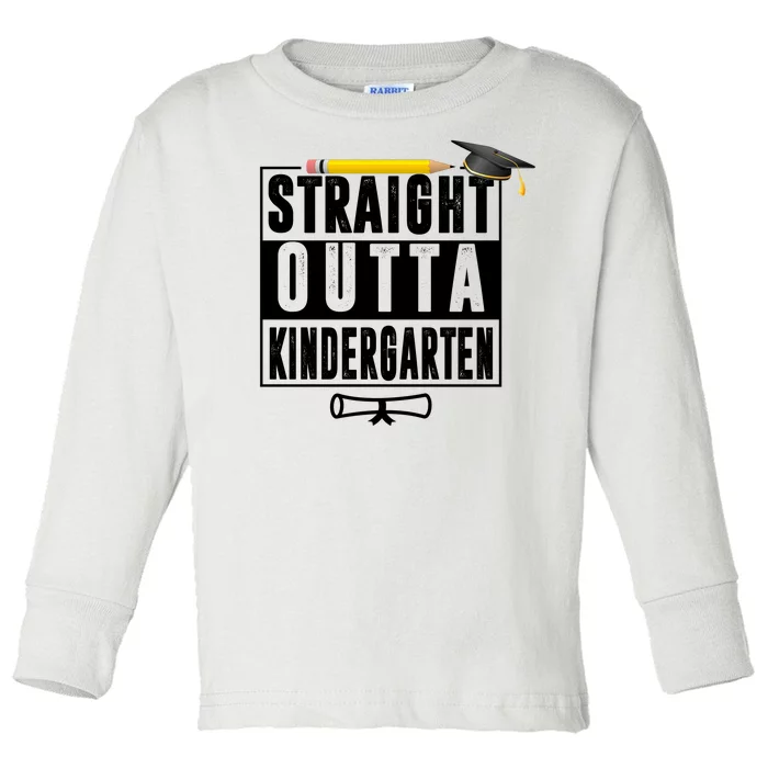 Straight Outta Kindergarten Toddler Long Sleeve Shirt