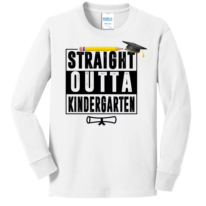 Straight Outta Kindergarten Kids Long Sleeve Shirt