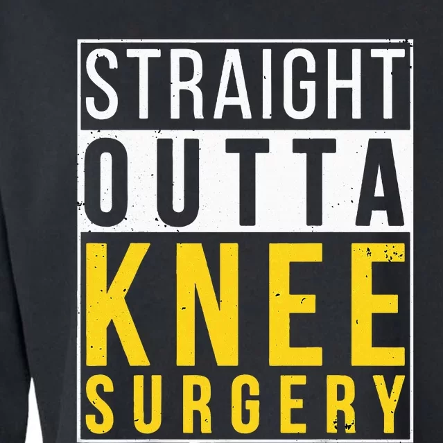 Straight Outta Knee Surgery Funny Recovery Get Well Gifts Cropped Pullover Crew