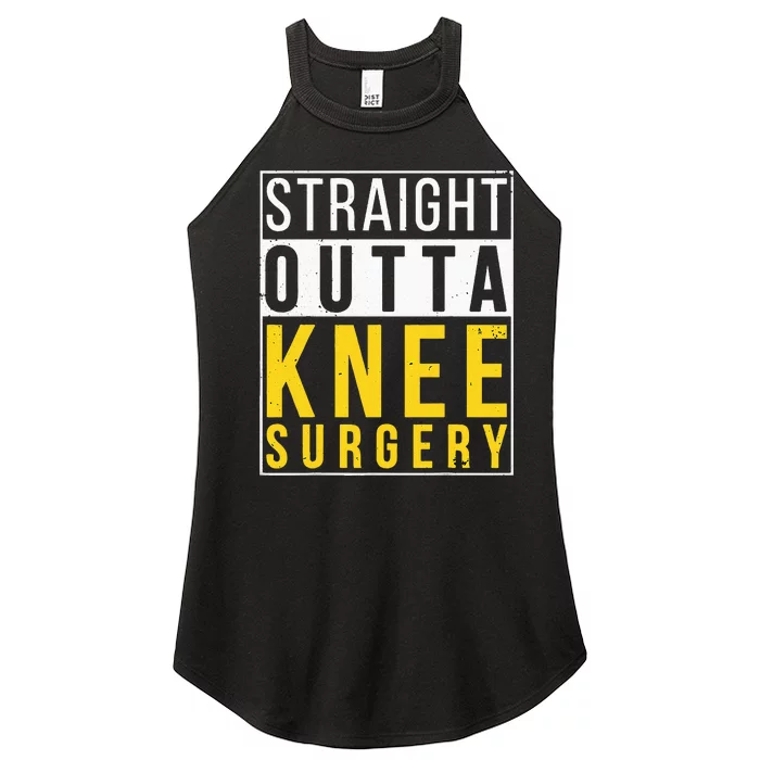 Straight Outta Knee Surgery Funny Recovery Get Well Gifts Women’s Perfect Tri Rocker Tank