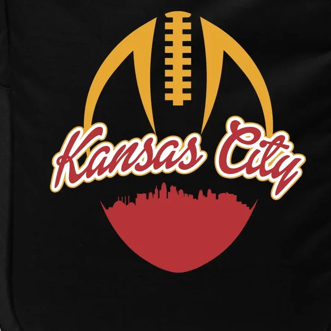 Silhouette Of Kansas City KC Football Fan Impact Tech Backpack