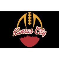 Silhouette Of Kansas City KC Football Fan Bumper Sticker