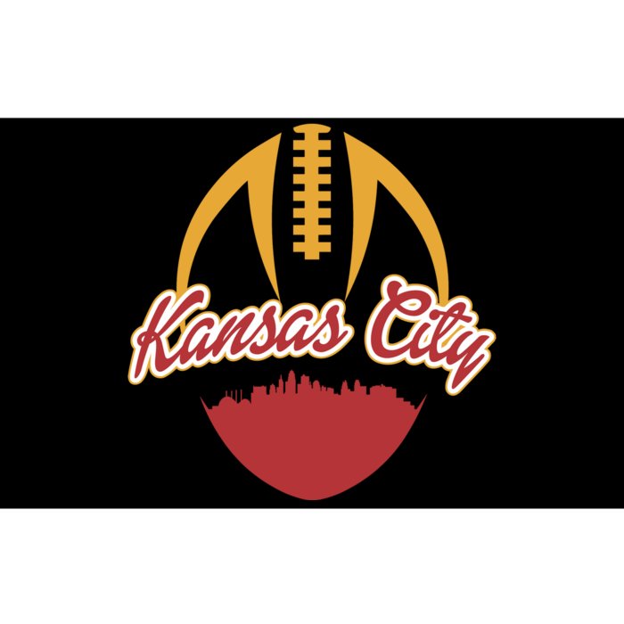 Silhouette Of Kansas City KC Football Fan Bumper Sticker