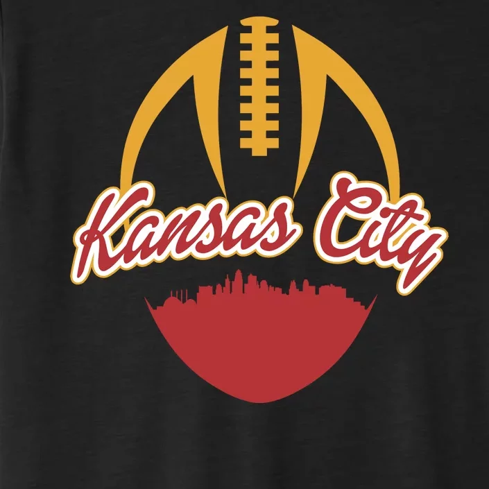 Silhouette Of Kansas City KC Football Fan ChromaSoft Performance T-Shirt