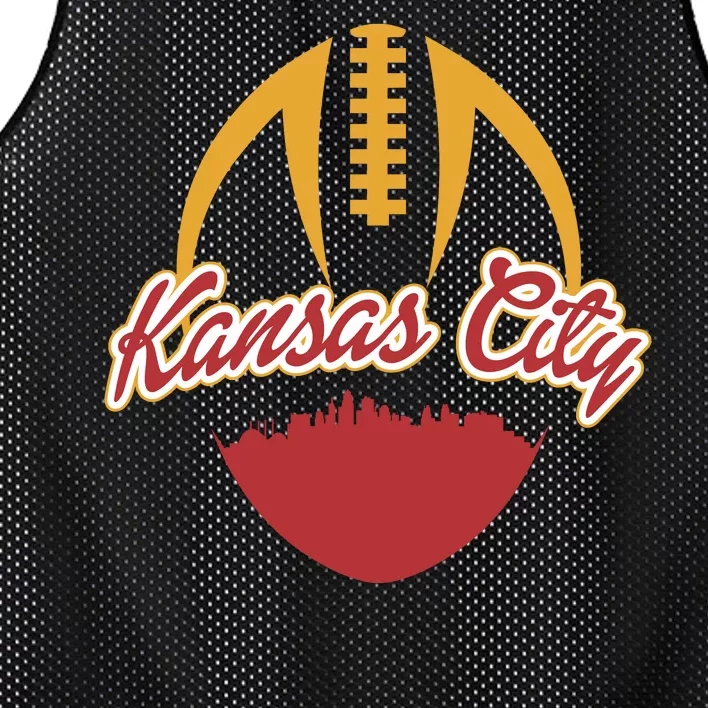 Silhouette Of Kansas City KC Football Fan Mesh Reversible Basketball Jersey Tank