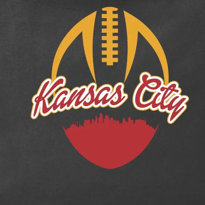 Silhouette Of Kansas City KC Football Fan Zip Tote Bag