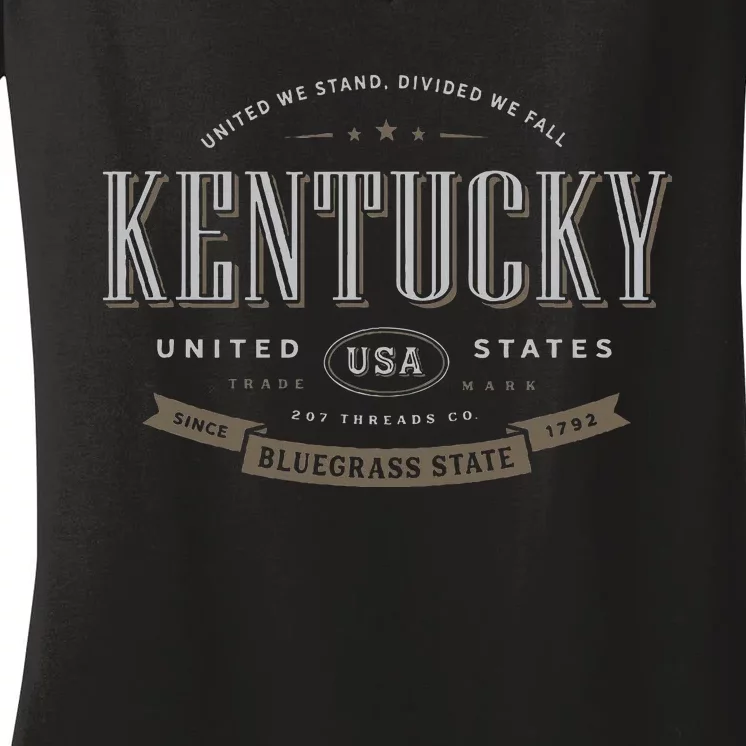 State Of Kentucky Women's V-Neck T-Shirt