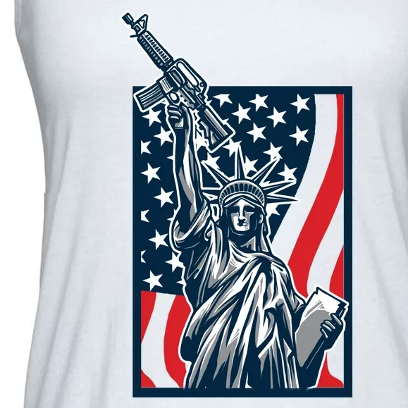 Statue Of Liberty Ladies Essential Flowy Tank