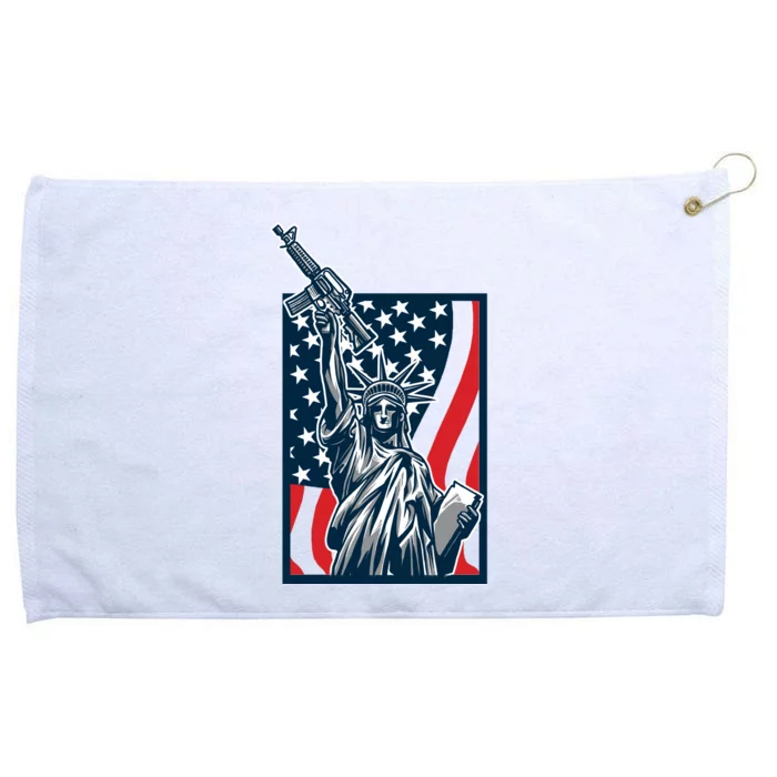 Statue Of Liberty Grommeted Golf Towel