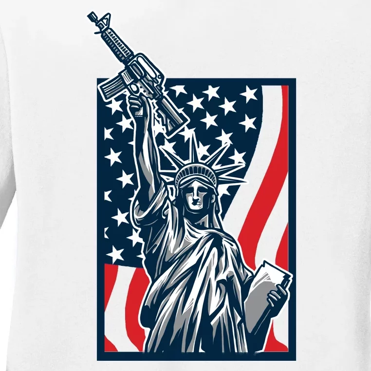 Statue Of Liberty Ladies Long Sleeve Shirt