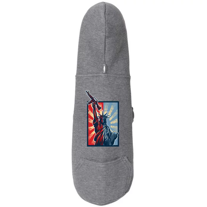 Statue Of Liberty Doggie 3-End Fleece Hoodie