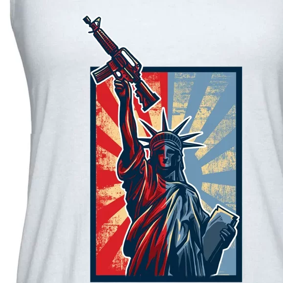 Statue Of Liberty Ladies Essential Flowy Tank