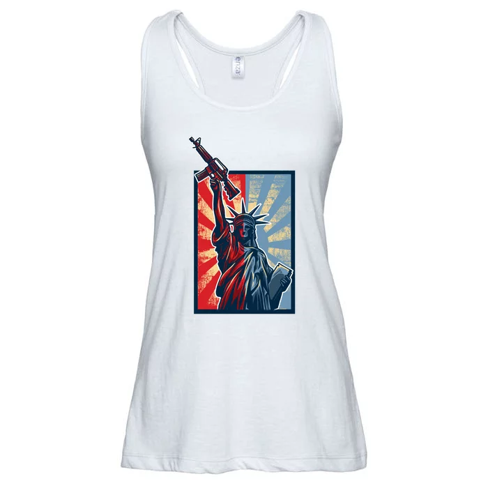 Statue Of Liberty Ladies Essential Flowy Tank