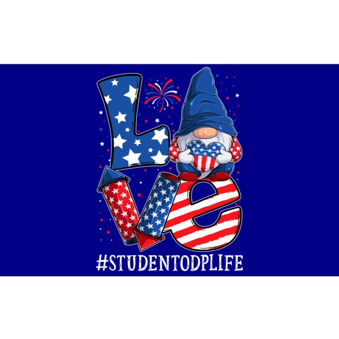 Student Odp Love 4th Of July Gnome Usa Patriotic Gift Bumper Sticker