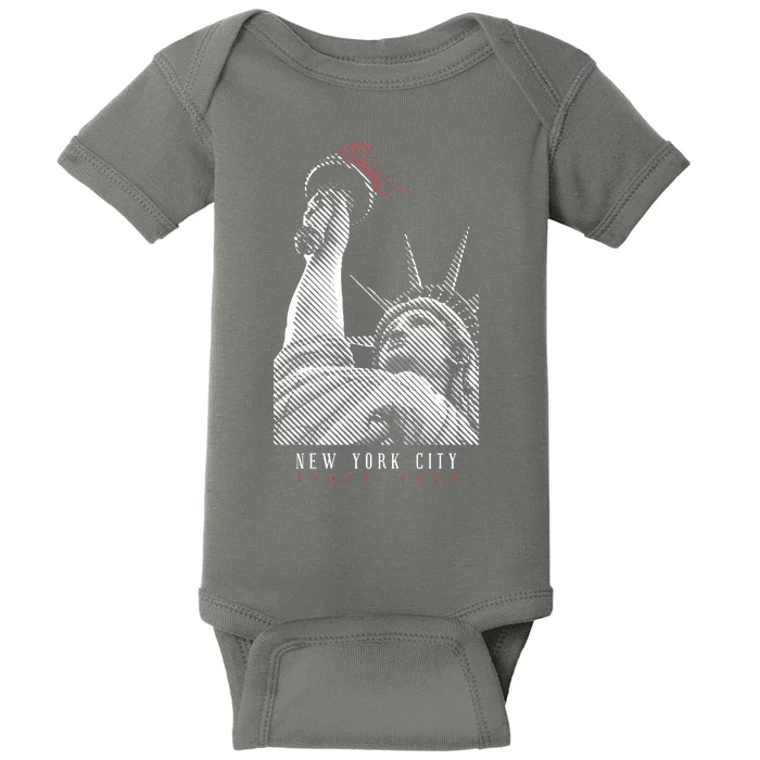 Statue Of Liberty New York City Since 1898 Baby Bodysuit