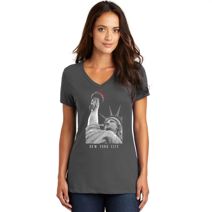 Statue Of Liberty New York City Since 1898 Women's V-Neck T-Shirt