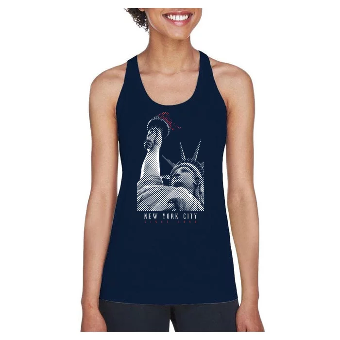 Statue Of Liberty New York City Since 1898 Women's Racerback Tank