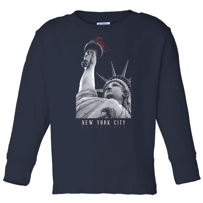 Statue Of Liberty New York City Since 1898 Toddler Long Sleeve Shirt