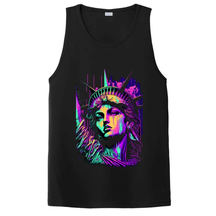 Statue Of Liberty Art Performance Tank