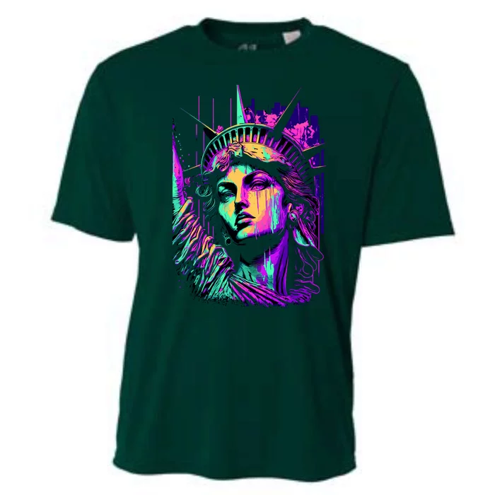 Statue Of Liberty Art Cooling Performance Crew T-Shirt