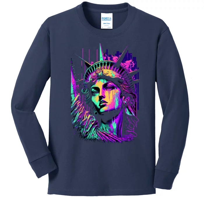 Statue Of Liberty Art Kids Long Sleeve Shirt