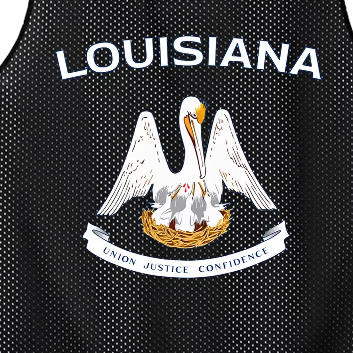 State Of Louisiana Flag Pelican La New Orleans Baton Rouge Mesh Reversible Basketball Jersey Tank