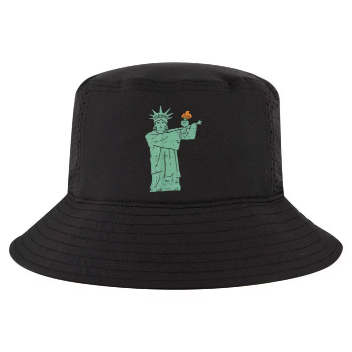 Statue Of Liberty Floss Dance Flossing Patriot Cool Comfort Performance Bucket Hat