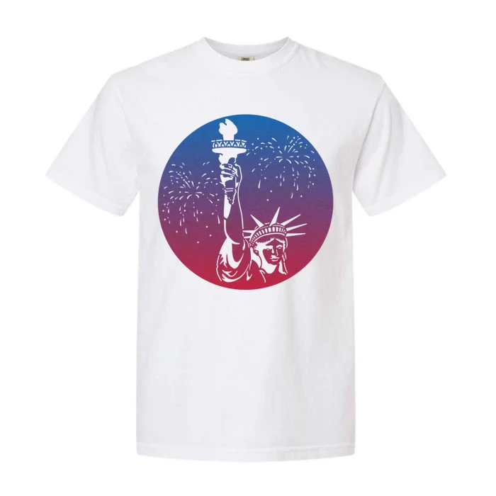 Statue Of Liberty New York Retro Garment-Dyed Heavyweight T-Shirt