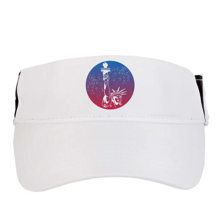 Statue Of Liberty New York Retro Adult Drive Performance Visor