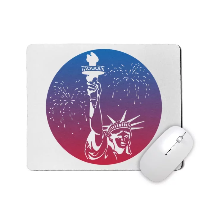 Statue Of Liberty New York Retro Mousepad