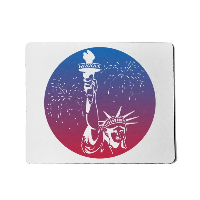 Statue Of Liberty New York Retro Mousepad