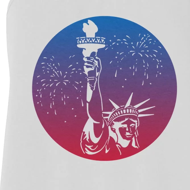 Statue Of Liberty New York Retro Women's Racerback Tank