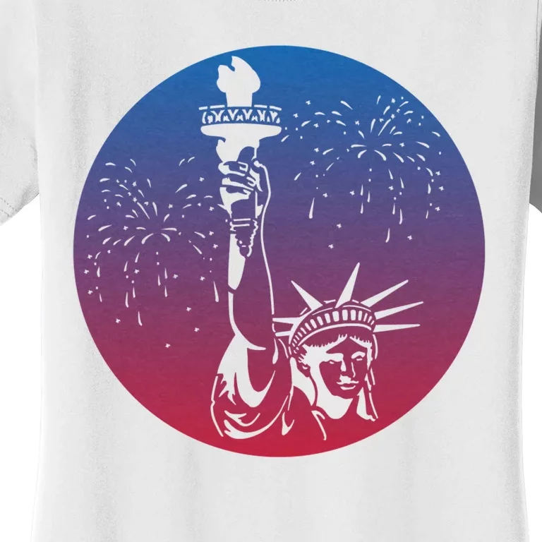 Statue Of Liberty New York Retro Women's T-Shirt