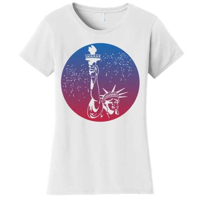 Statue Of Liberty New York Retro Women's T-Shirt