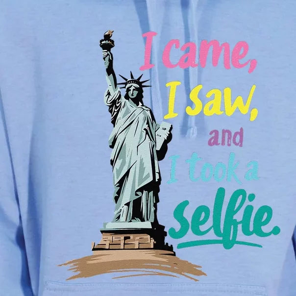 Statue Of Liberty Museum Travel I Came I Saw I Took A Selfie Unisex Surf Hoodie