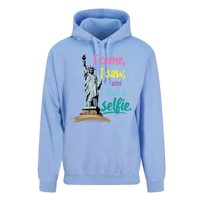 Statue Of Liberty Museum Travel I Came I Saw I Took A Selfie Unisex Surf Hoodie