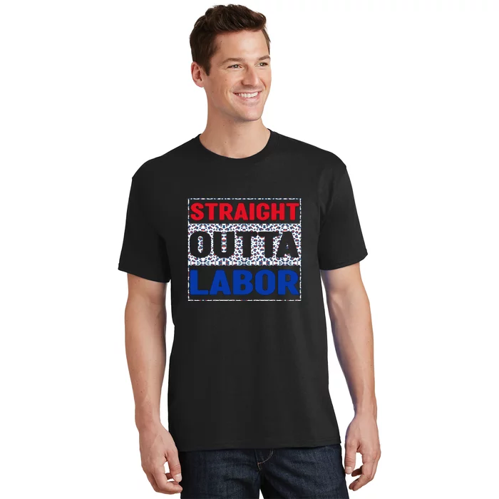 Straight Outta Labor Day Leopard Gift T-Shirt