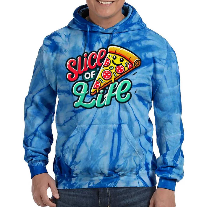 Slice Of Life Cartoon Pizza Tie Dye Hoodie