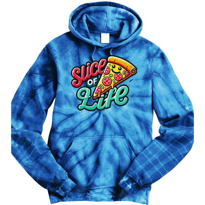 Slice Of Life Cartoon Pizza Tie Dye Hoodie