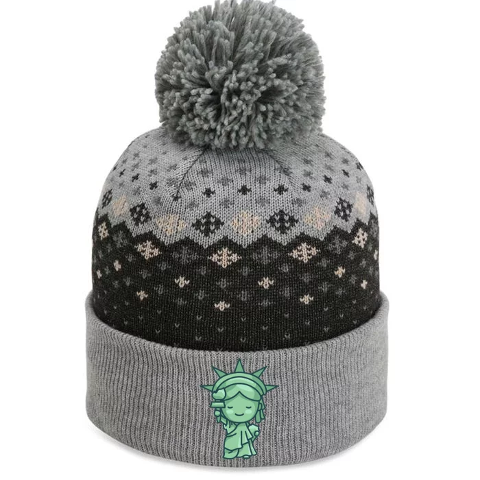 Statue Of Liberty Cute Nyc New York City Manhattan The Baniff Cuffed Pom Beanie