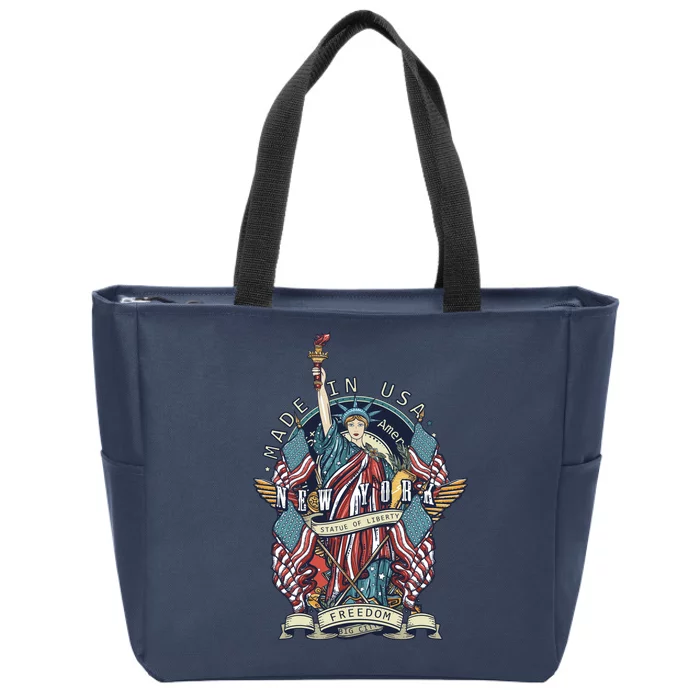 Statue Of Liberty New York Art Zip Tote Bag