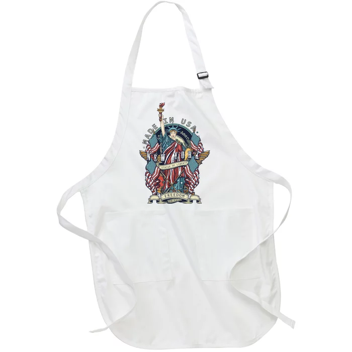 Statue Of Liberty New York Art Full-Length Apron With Pocket