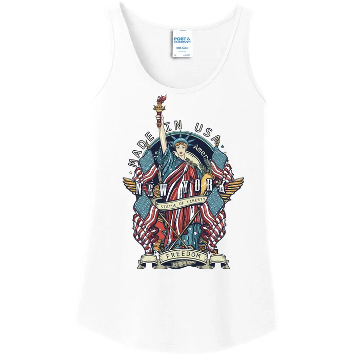 Statue Of Liberty New York Art Ladies Essential Tank