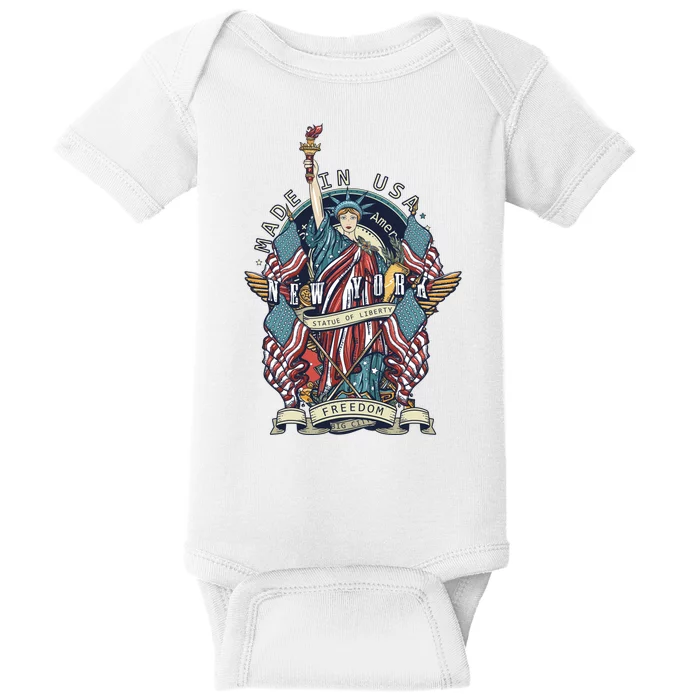 Statue Of Liberty New York Art Baby Bodysuit