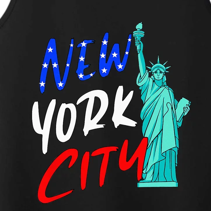 Statue Of Liberty New York City Souvenirs Performance Tank