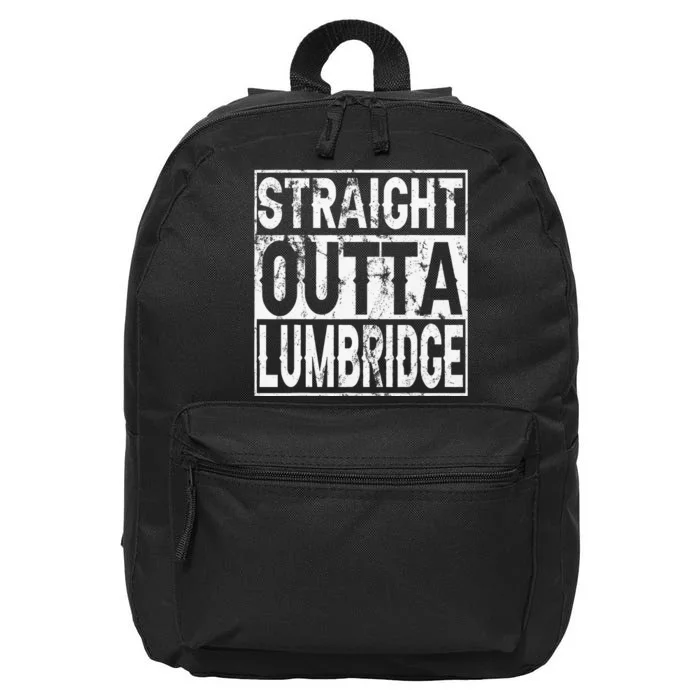 Straight Outta Lumbridge Funny Lumbridge Costume 16 in Basic Backpack