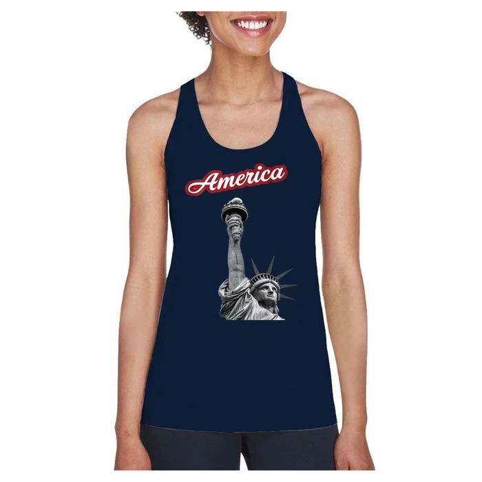 Statue Of Liberty Beer Holder Women's Racerback Tank